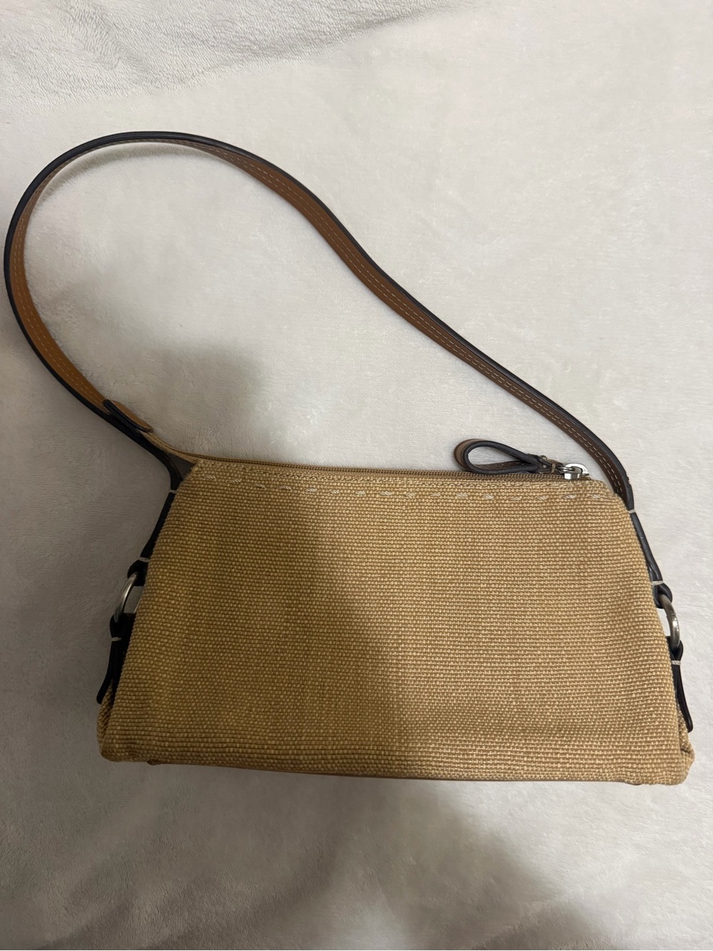 Fossil canvas shoulder purse